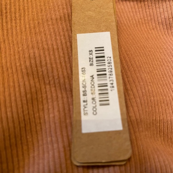 Skims Ribbed Stretch Cotton Bodysuit Sedona - Picture 4 of 6